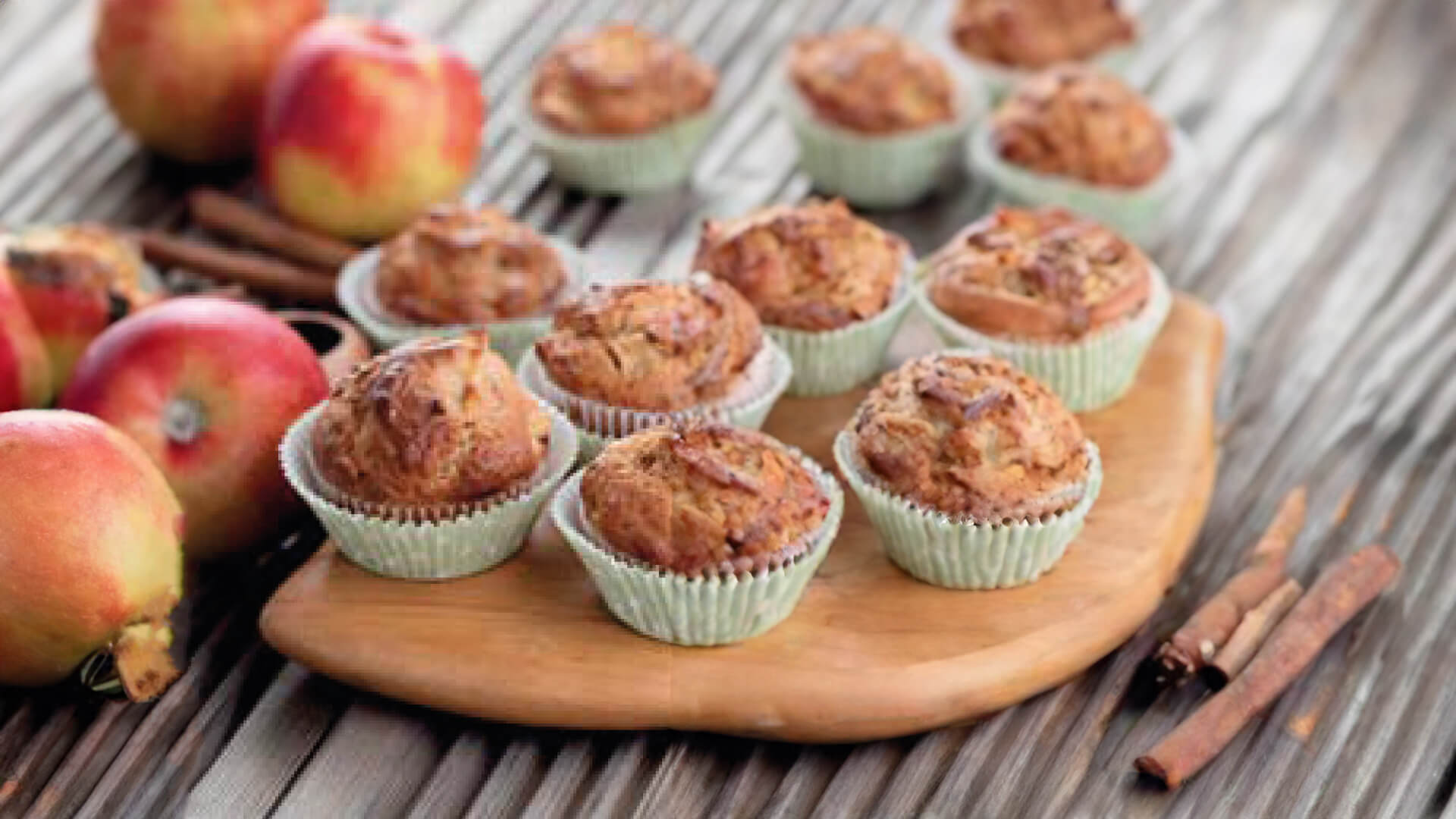 Muffins de avena y manzana