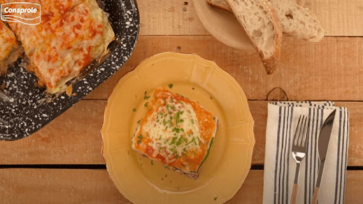 Lasagna con Queso Parrillero Conaprole