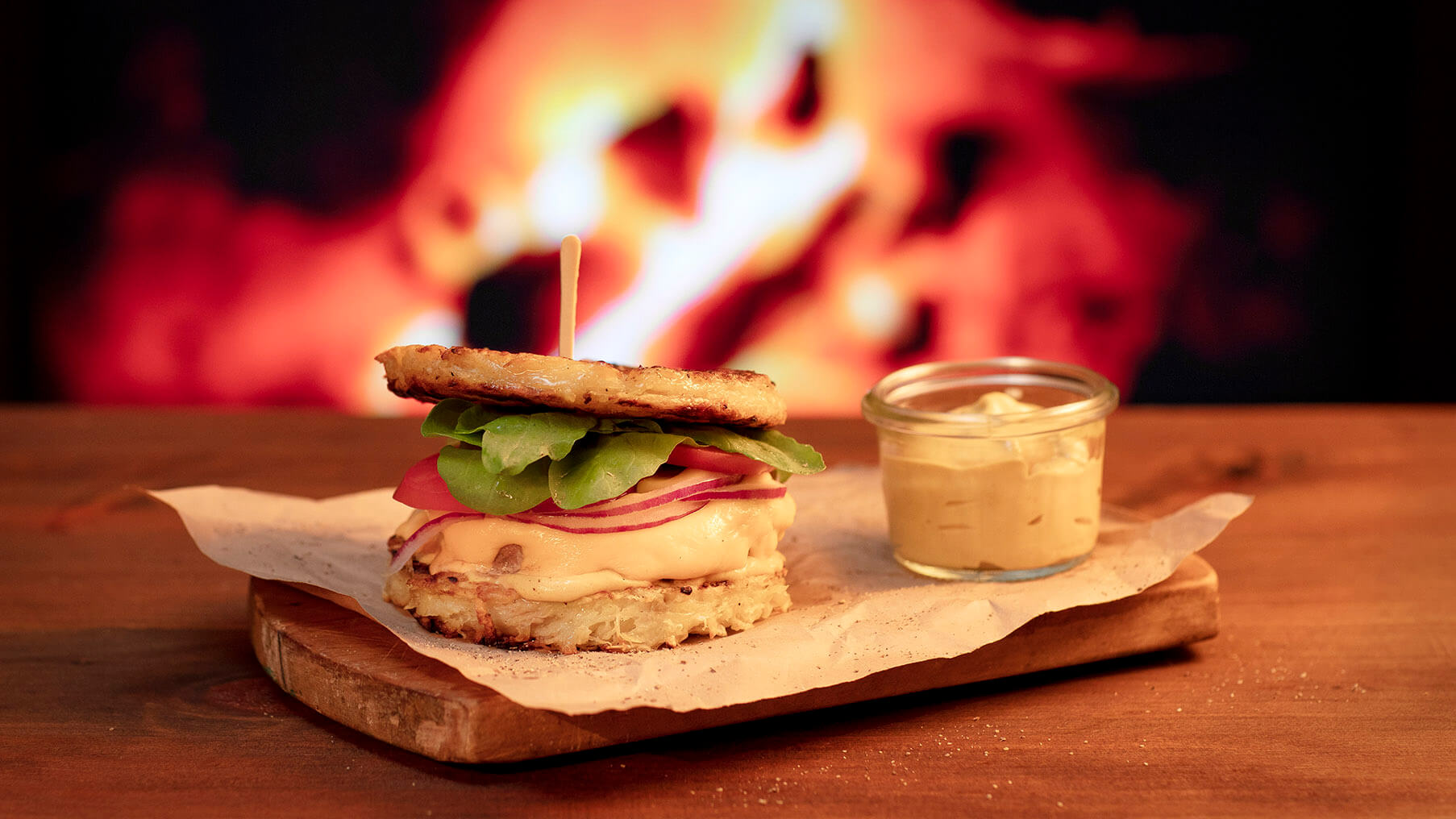 Hamburguesas en papas rosti