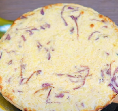 Tarta de ricotta y cebolla morada